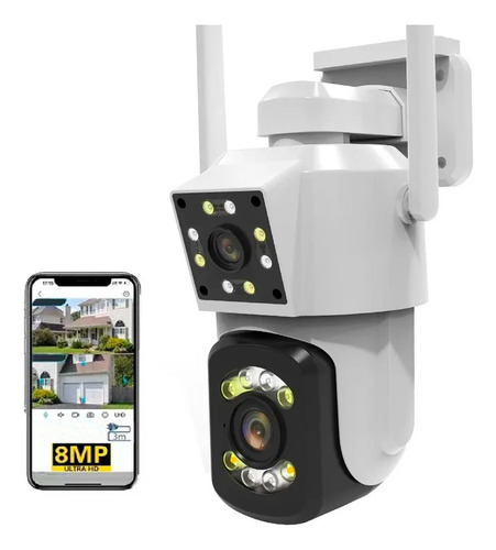 Cámara De Seguridad Doble Lente Hd Sensor Movimiento K3008 - Image 1
