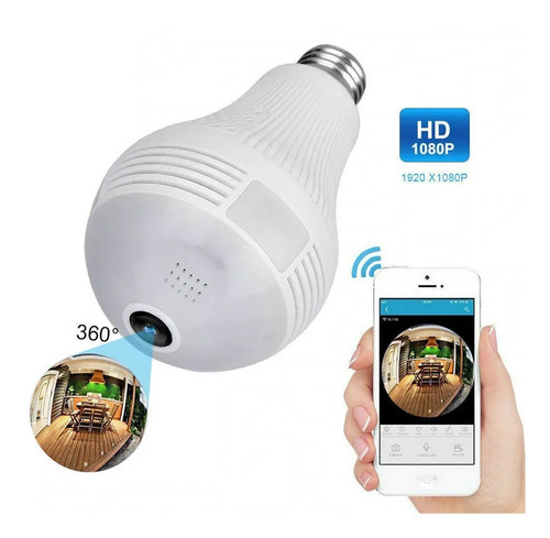 Camara Ip Wifi Foco Espia Parlante Sensor Lente 360º Led - Image 7