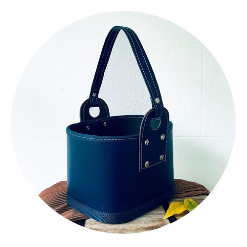 Canasta Matera Porta Termo Mate Cuerina Con Tira Para Colgar