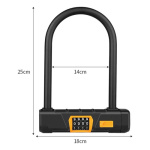 Candado de seguridad con clave para bicicleta o moto Fe2711 - Image 7