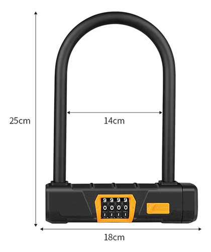 Candado de seguridad con clave para bicicleta o moto Fe2711 - Image 7