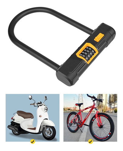 Candado de seguridad con clave para bicicleta o moto Fe2711 - Image 4