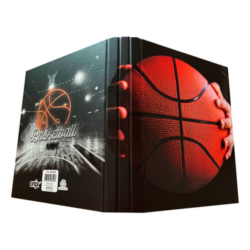 Carpeta Escolar Básquet Con Textura A4 40mm Ca550005b