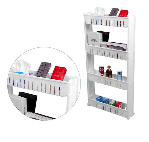 Carrito organizador de 4 estantes con ruedas para cocina - Ha79 - Image 2