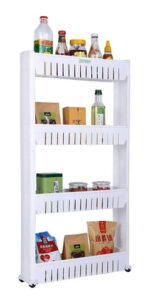 Carrito organizador de 4 estantes con ruedas para cocina - Ha79