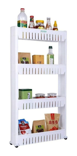 Carrito_Organizador_4_Estantes_Cocina_Con_Ruedas_Ha79_D_885045-MLA52350147277_112022-O.jpg Carrito organizador de 4 estantes con ruedas para cocina - Ha79 - Image 1