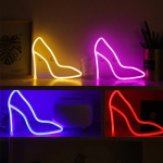 Cartel Led De Neón Con Forma Zapato Mujer Usb Pilas - Imagen 7