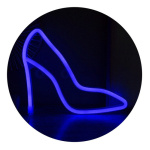 Cartel Led De Neón Con Forma Zapato Mujer Usb Pilas