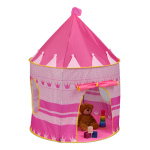 Castillo plegable juego pelotero rosa