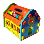 Casita Didactica De Madera Encastrable Desarmable Para Bebes