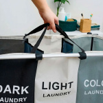 Cesto canasto triple plegable para ropa sucia de hogar lau3 - Image 3