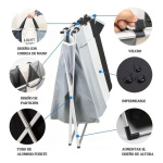 Cesto canasto triple plegable para ropa sucia de hogar lau3 - Image 4