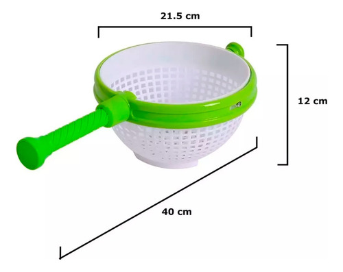 Colador Escurridor Giratorio Para Cocina Vegetales 550374-2 - Image 4