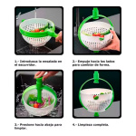 Colador Escurridor Giratorio Para Cocina Vegetales 550374-2 - Image 7