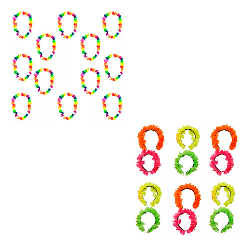 Combo Collares X12 Hawaianos Yjo417 + Vinchas X12 Yjo601- - Image 2