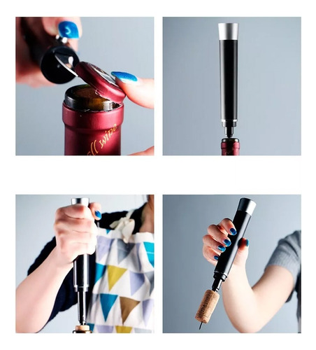 Combo Destapador Automatico Botellas + Saca Corchos Navaja – vista superior