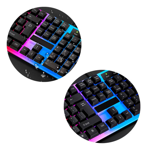 Combo Teclado Retroiluminado + Mouse Gamer Con Luces 7170 - Image 5