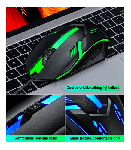 Combo Teclado Retroiluminado + Mouse Gamer Con Luces 7170 - Image 4