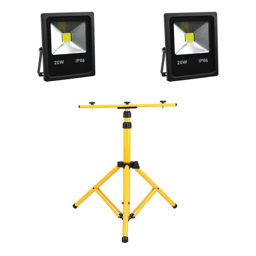 Combo Tripode Soporte Triple + 2 Reflectores De 20w