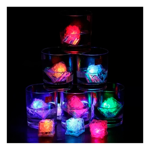 Cubo hielo X 12 luminosos LED multicolor fiesta 550390 - Image 4