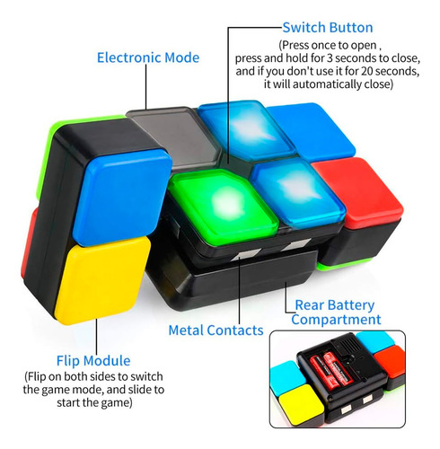 Cubo mágico rubik giratorio con luz y sonido juego 59460 - Image 3