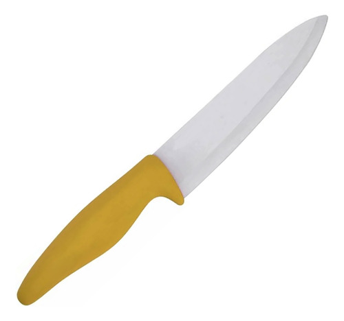 Cuchillo Ceramica Mango Silicona 22cm Porcelana Cocina - Image 1