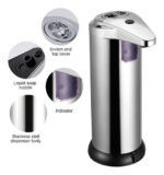 Dispenser Automatico 250ml De Jabon Alcohol Gel Recargable – vista posterior
