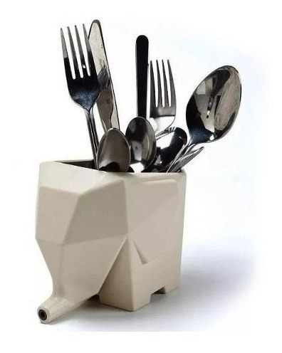 Escurridor De Cubiertos Elefante Cocina Porta Cepillos - Image 3