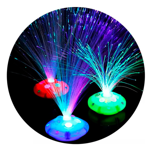 Flores Luminosas X12 Luz Led Fibra Optica Cotillon Yj0026 - Imagen 7