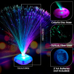Flores Luminosas X12 Luz Led Fibra Optica Cotillon Yj0026 - Imagen 4