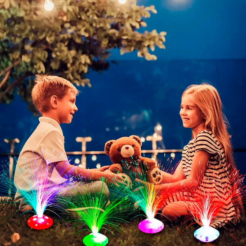 Flores Luminosas X12 Luz Led Fibra Optica Cotillon Yj0026 - Imagen 3