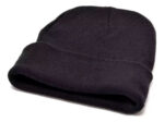 Gorro Liso De Lana Negro Unisex Para El Invierno Frio Hw-041 - Image 2