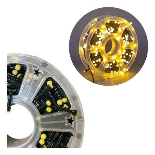 Guirnaldas luces LED amarillas para decoración 40 mts 220v - Image 1