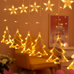 Guirnalda Led Pino Estrella Calida Navidad Cortina Xml-034 - Imagen 8