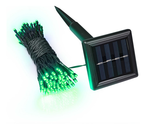 Guirnalda Led Verde Con Panel Solar 10 M Exterior Deco El130 – detalle del producto