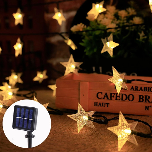 Guirnalda Luz Led Estrellas Con Panel Solar 10 Mts Xml-038 - Imagen 7