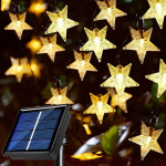 Guirnalda Luz Led Estrellas Con Panel Solar 10 Mts Xml-038 - Imagen 3