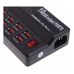 Hub 10 Puertos Usb Zapatilla Cargador Múltiple 5v 12a 220v - Image 3