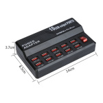 Hub 10 Puertos Usb Zapatilla Cargador Múltiple 5v 12a 220v - Image 5