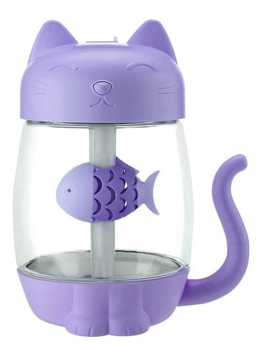 Humidificador Led Gato Con Pez + Mini Ventilador Y Linterna - Image 7