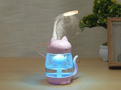 Humidificador Led Gato Con Pez + Mini Ventilador Y Linterna - Image 3