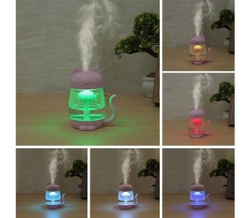 Humidificador Led Gato Con Pez + Mini Ventilador Y Linterna - Image 6