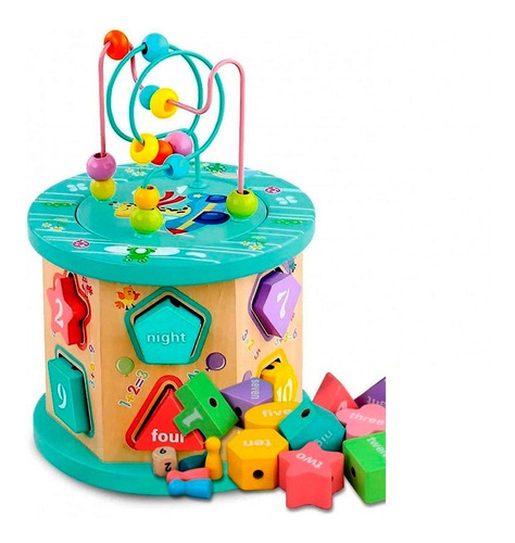 Juego De Bloques Didáctico De Encastre Infantil Madera 08811 - Image 3