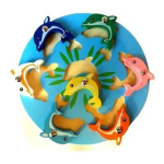 Juego De Pesca Magnético Encastre Madera 7 Peces Imantado - Image 3