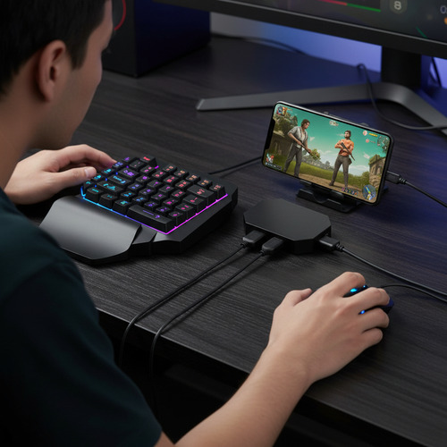 Kit adaptador gamer de celular tablet mouse teclado Lt-2558 - Imagen 10