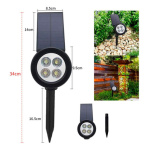 Lampara estaca impermeable con panel solar Luz LED 7019 - Imagen 4