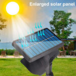 Lampara estaca impermeable con panel solar luz para césped 7090 – detalle del producto