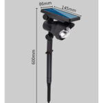 Lampara estaca impermeable con panel solar luz para césped 7090 – zoom detalle