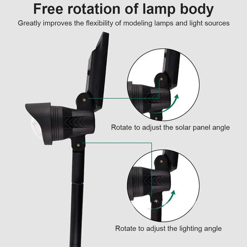 Lampara estaca impermeable con panel solar luz para césped 7090 – vista posterior