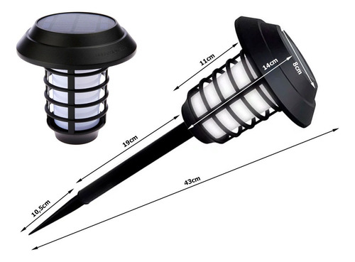 Farol solar de estaca con luz LED RGB y con control 7091 - Image 6